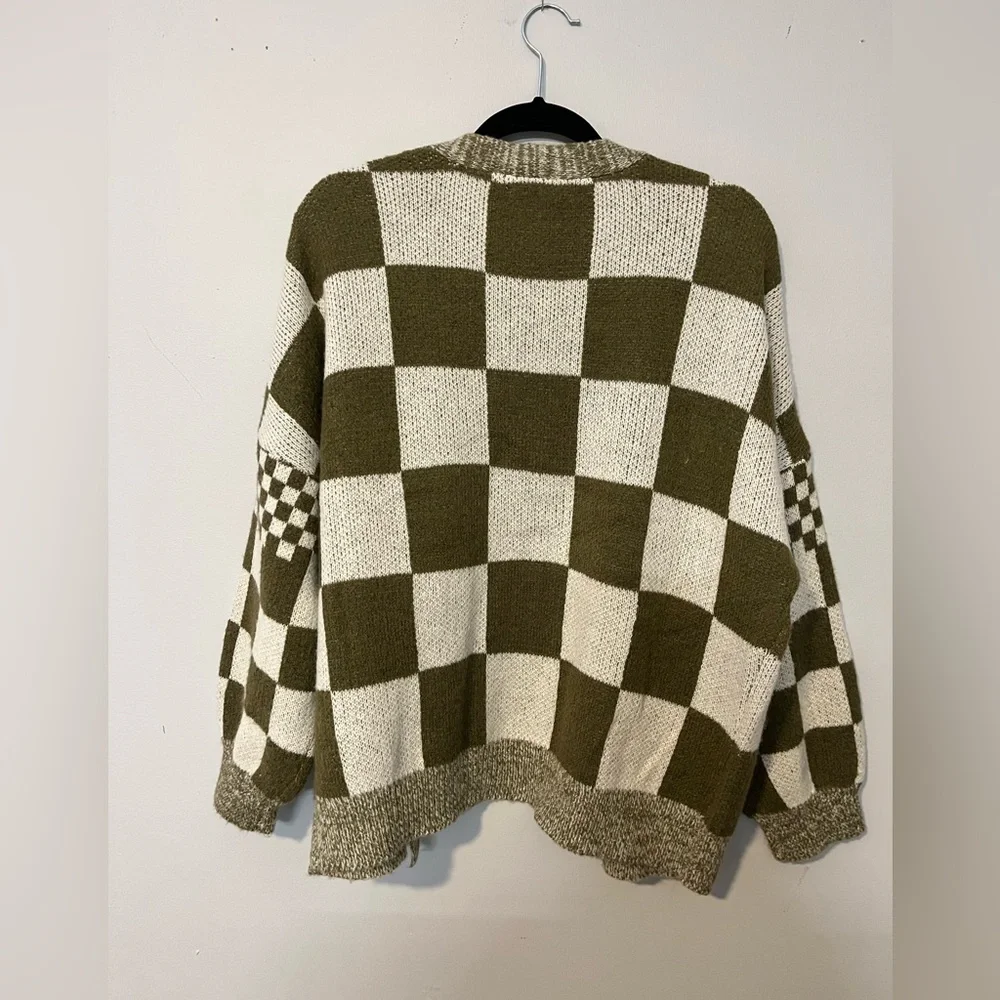Checkered cardigan - Picture 2 of 11